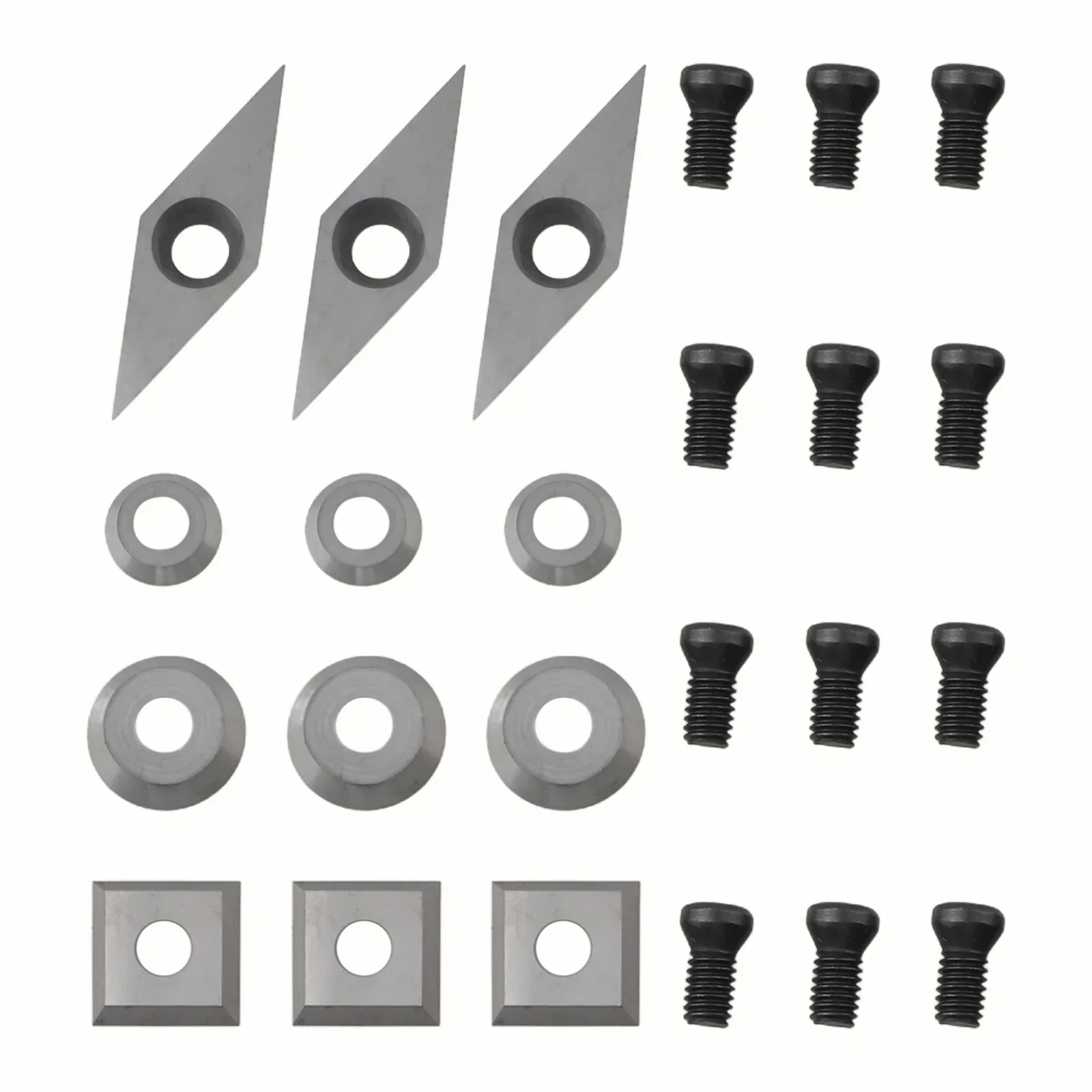 

Carbide Cutters Inserts Set Square Blades Lathe Turning For Hollowing Bevelling Shaping Curves Cutting CNC Tools