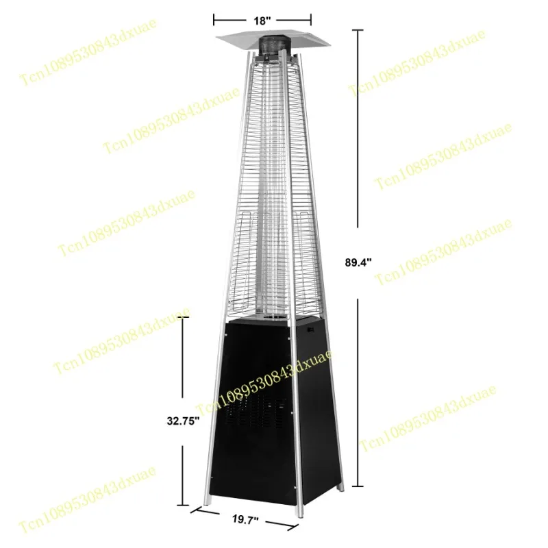 Propane Iron Tower Type Flame Pyramid Patio Heater(13KW) Gas/propane LPG Heaters