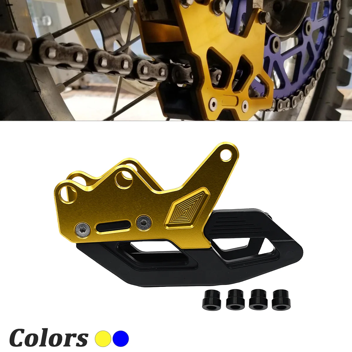 

Motorcycle CNC Chain Guide Guard Protection For Suzuki RM RMZ RMX DRZ For YAMAHA WR WRF YZ YZF 125 250 400 426 450 1996-2022