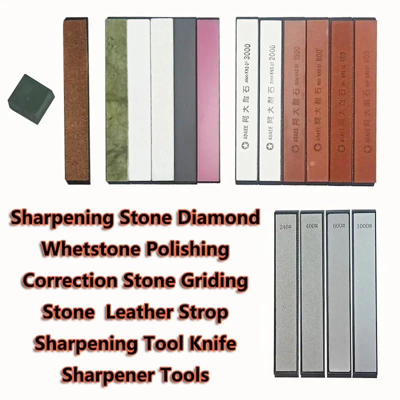 Diamond Whetstone Grinding Polishing Correction Stone Leather Strop Knife Sharpener Household Kitchen Knife Sharpening Accessory