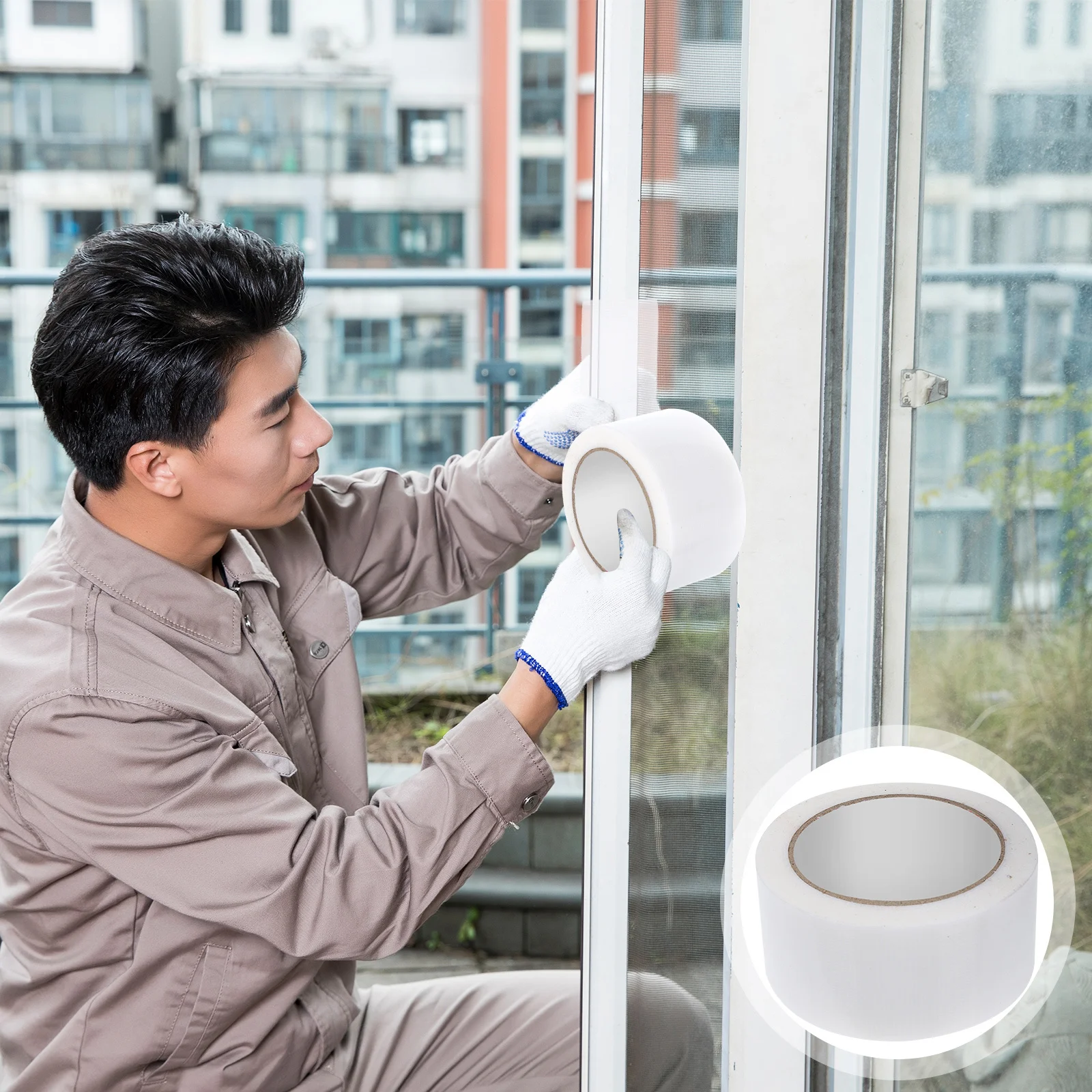 

Curing Tape Hand Tearable Clear Duct Heavy Duty Shipping Packaging Strong Adhesive for Glass Walls Elevators Renovation