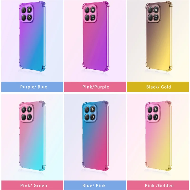 Four-corners Shockproof Gradient TPU Case for Honor 200 Smart Protective Cover For Honor 200 Pro Lite Fundas Coque Capa