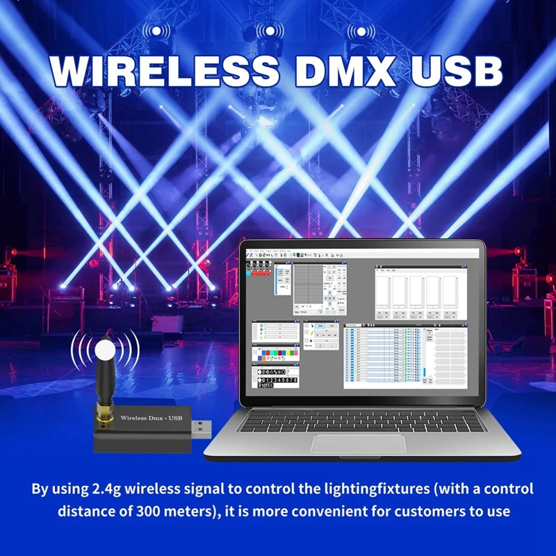 NEW Upgrade USB to Interface Adapter Transmitter LED DMX512 Computer PC Stage Lighting Controller Dimmer EU-PLUG-ABHG