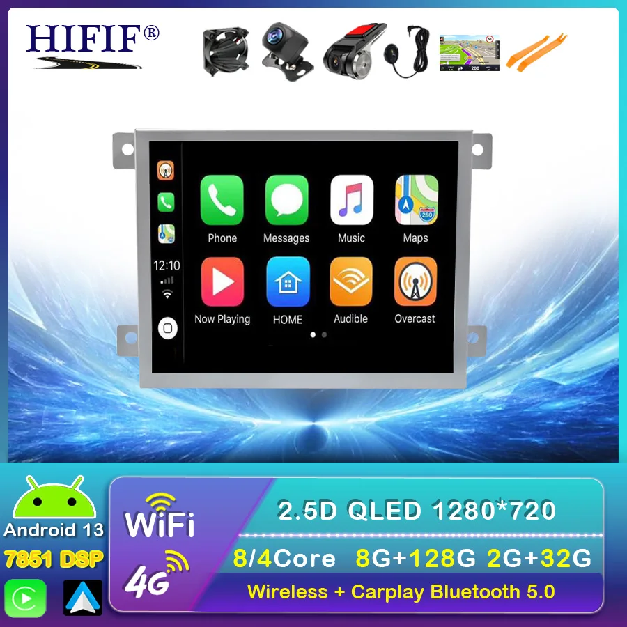 IPS Carplay 2Din Android 13 Car Radio For Dodge Challenger Charger Durango RAM 1500 2500 JEEP Grand Cherokee stereo 4G LTE GPS