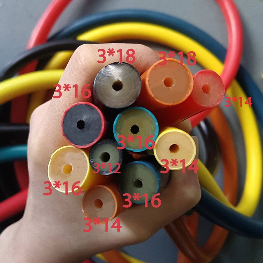 3メートルスピアフィッシングゴムチューブスピアガンバンド3×10mm-12mm-14mm-16mm-18mm潜水艦ハンティング用弾性ラテックスチューブゴムチューブ