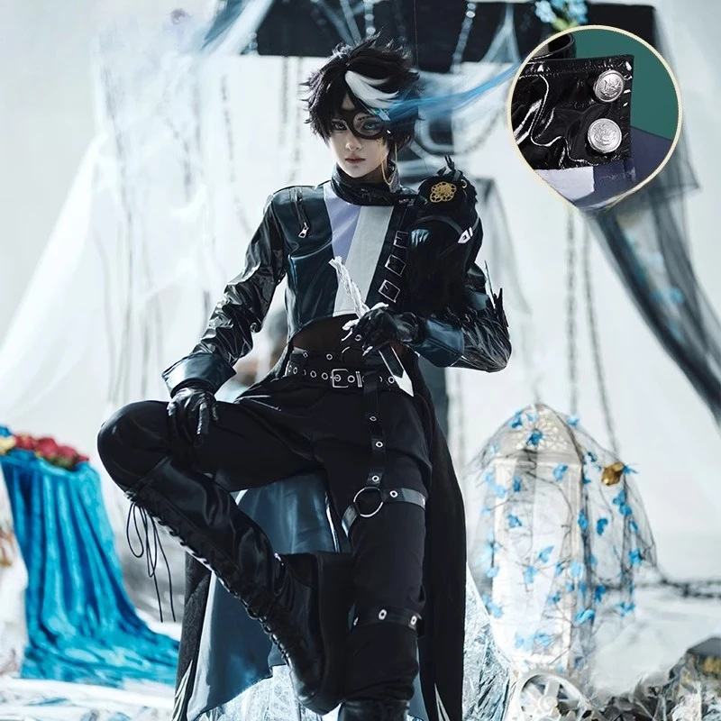 Piąta osobowość Cos Suit Prophet Dark Cosplay Pełny zestaw czwartej rocznicy Mężczyźni Rzadka moda Kurtka Spodnie Stroje do gier