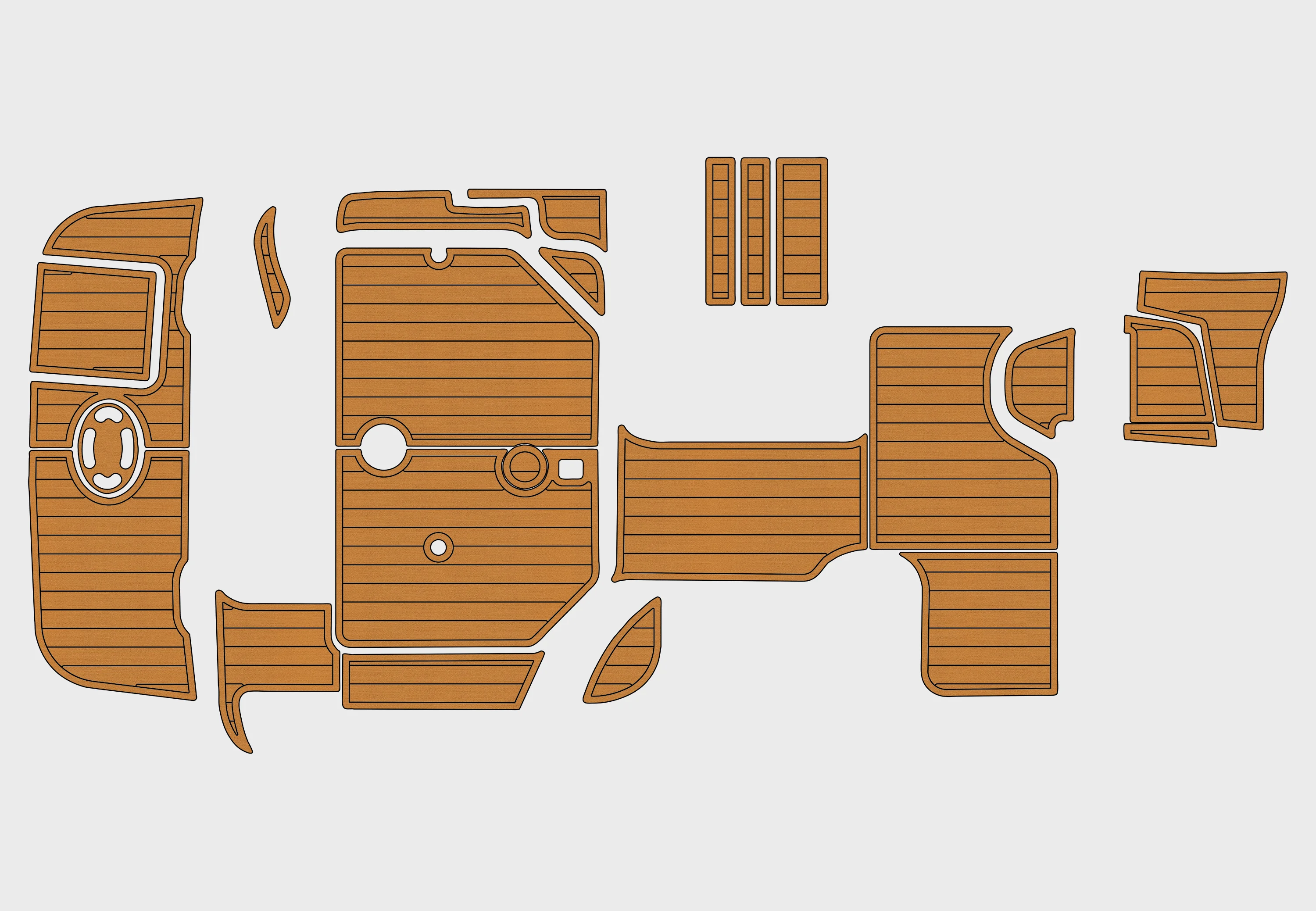 Eva foam Fuax teak seadek marine floor For 2002-2004 Sea Ray 260 Sundancer Cockpit Swim platform 1/4