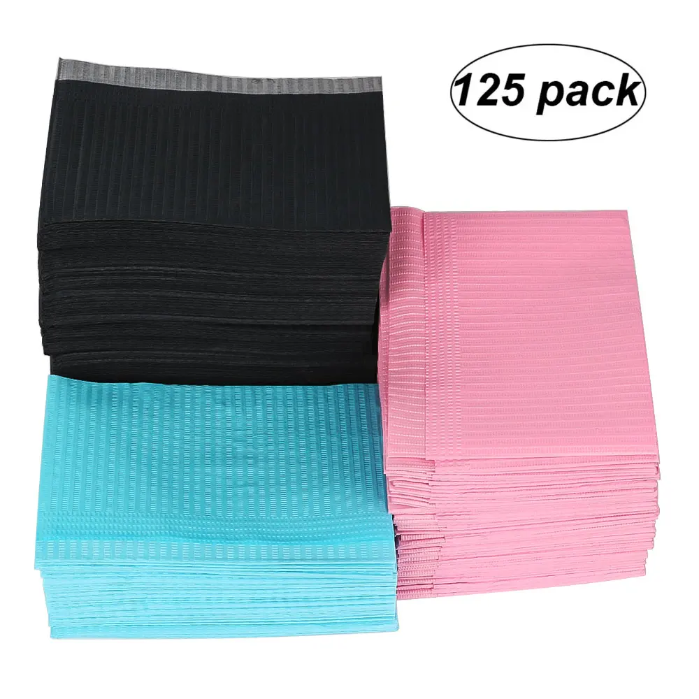 125pcs Tattoo Table Cover Clean Pad, Disposable Dental Bibs Sheets Cloths Underpad Hygiene Personal Tattoo Bib Waterproof Tattoo