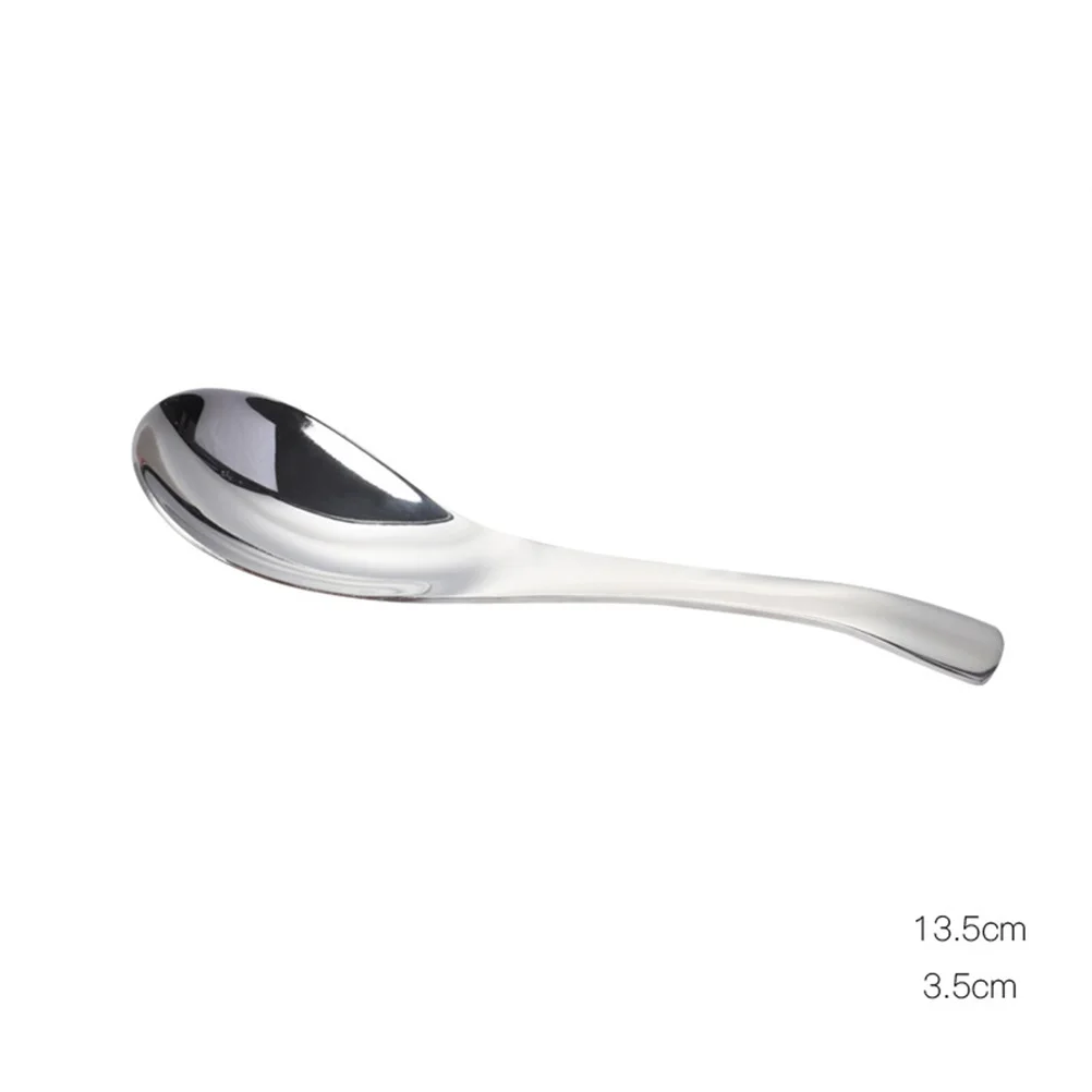 3Pcs Stainless Steel Spoons Set Includes Soup Rice Meal Spoons for Home Office School Travel Corrosion Resistant Cutlery