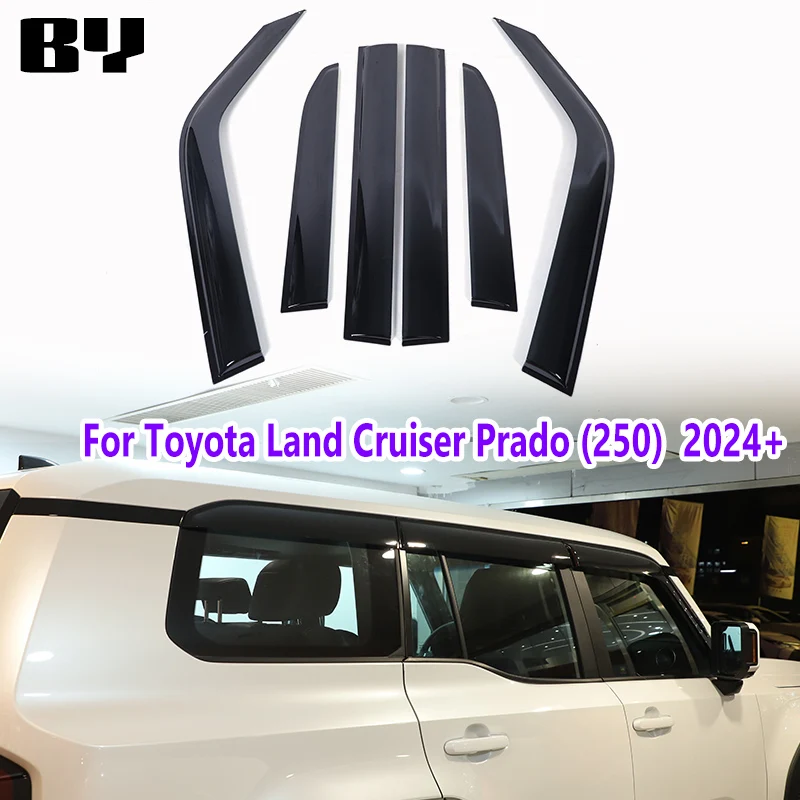 Side Window Deflector For Toyota Land Cruiser Prado (250)  2024+  Acrylic Sun Rain Shield 6Pcs