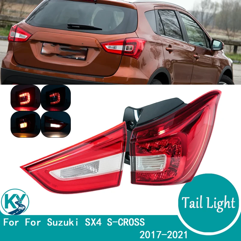 For Suzuki SX4 S-CROSS 2017-2021 LED Taillight Assembly Brake Reverse Lamp Turn Signal Warning Light Fog Lamp Car Accessories