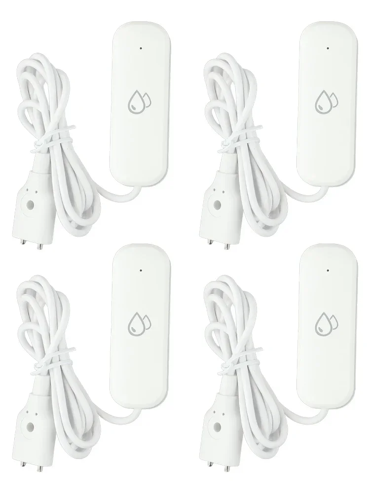 Sensor de inmersión de agua para el hogar, Detector de fugas de agua, por aplicación temporizador de alarma, Wifi, 1/4 piezas