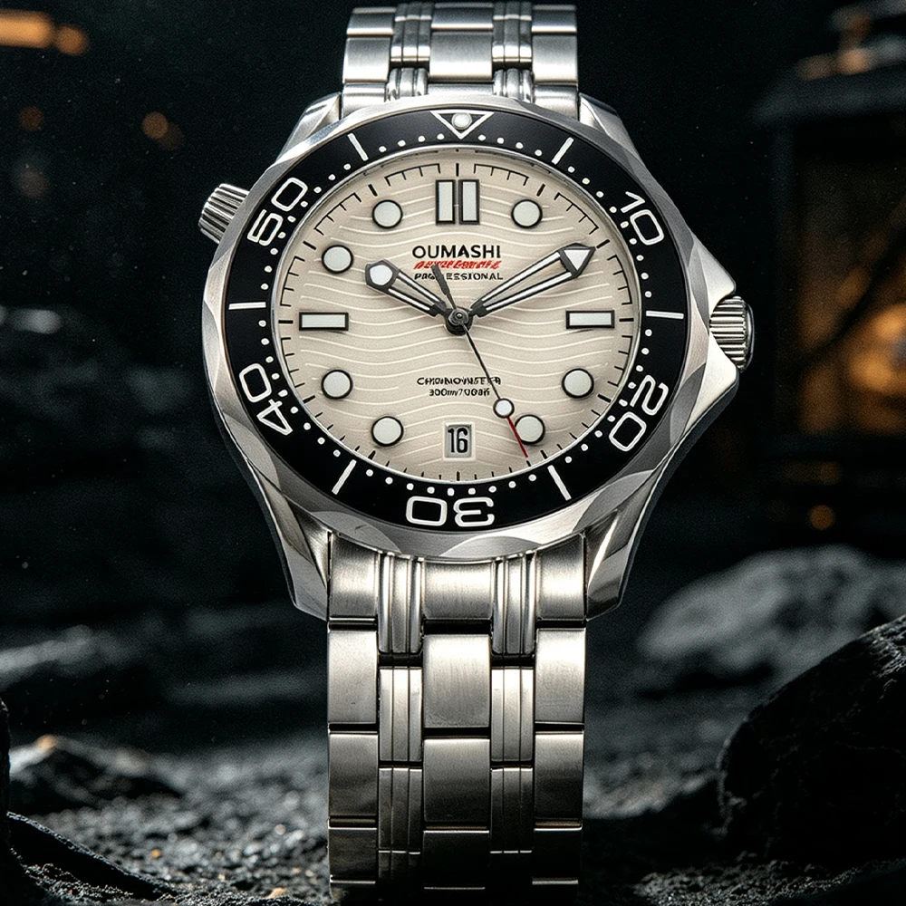 

42mm luminous display men's watch automatic mechanical watch with NH35 movement, stainless steel strap sapphire glass