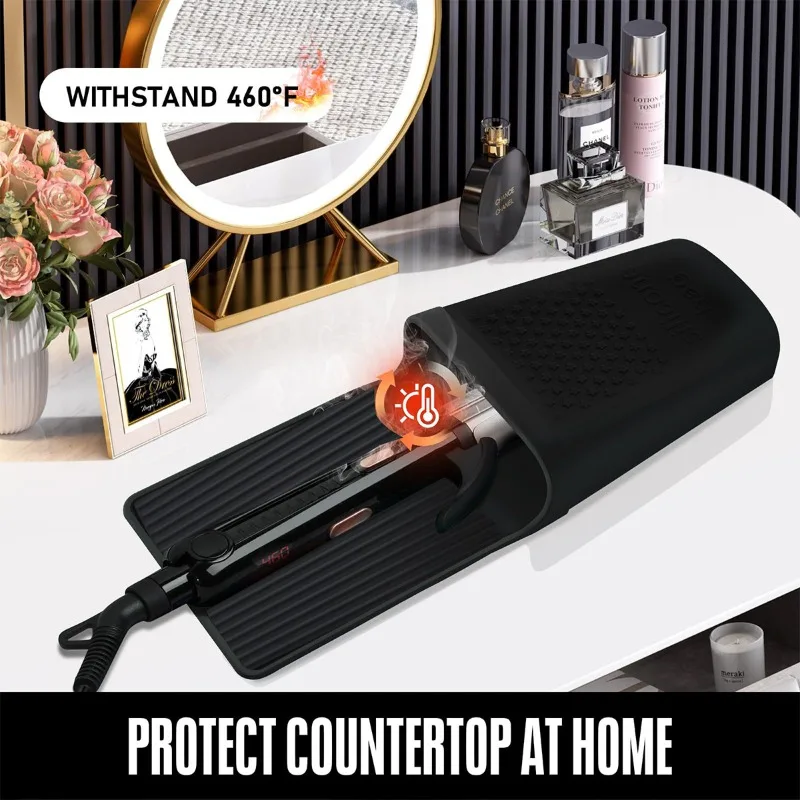 1 stücke Wand Montiert Hitzebeständige Hängende Organizer für Haar Curler Werkzeuge Anti-Verbrühungen Lagerung Tasche Hause Badezimmer Salon lagerung