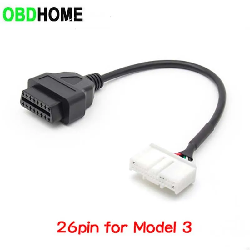 Nuevo para Tesla OBD2 Cable de diagnóstico 26Pin 20pin 12pin conector a OBDII 16Pin adaptador para Tesla modelo S Modelo X modelo 3 modelo Y