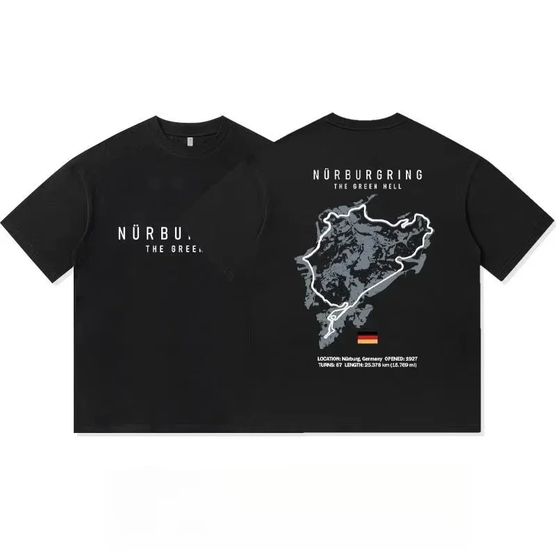 2026 Sommer Neues Modell - Premium Komfortables Herren-Rundhals-T-Shirt mit Aufdruck für den Nürburgring