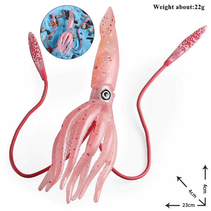 Oenux Ocean Starfish Sea Anemone Coral Jellyfish Squid Shrimp Crab Shark Animals Model Action Figures PVC Miniature Kid Toy Gift