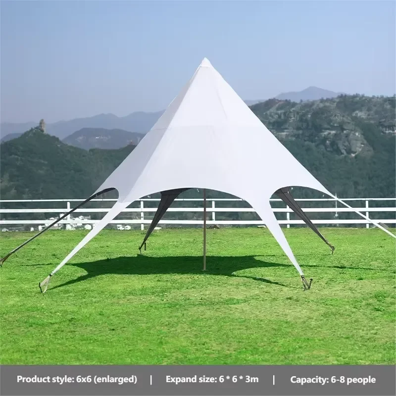 Trending Rainbow Star-Shaped Hexagonal Triangular Outdoor Canopy Tent UV Protection Sunshade Design Fits Camping