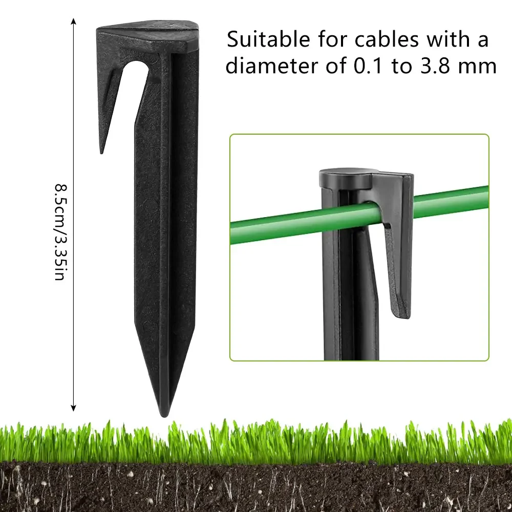 Garden Lawn Mower Pegs 50/100/200Pcs Environment-friendly Ground Pegs Laying Boundary Cables Robotic Lawn Mower Accessories 2026