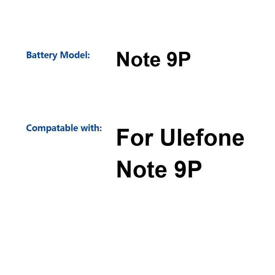 

4500Mah For Ulefone Note 9P Long Lasting Mobile Phone Battery Lightweight