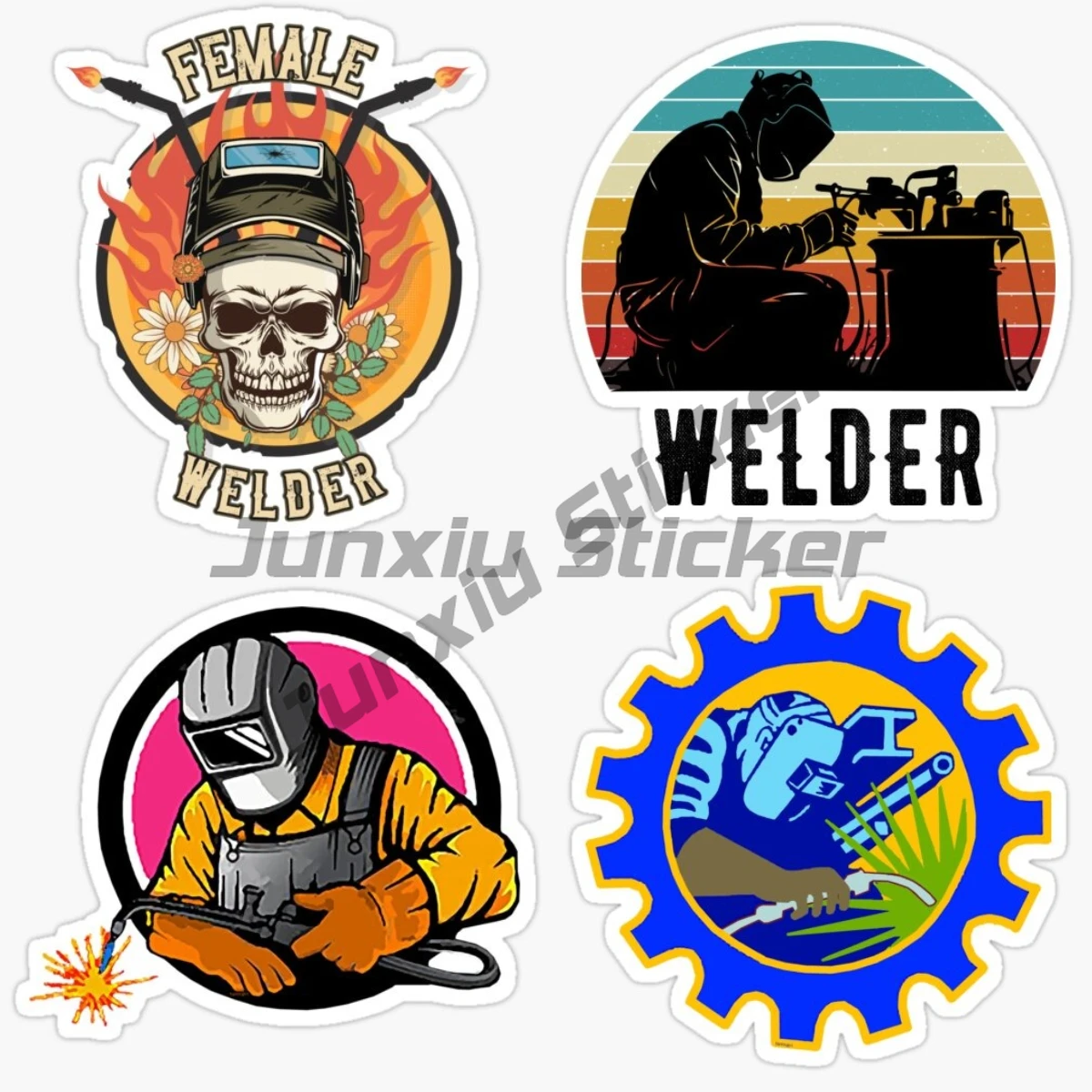 

Welding Worker Decals Funny Welder Pattern Retro Stickers for Luggage Motorcycle Bike Phone Laptop Helmet Sticker KK