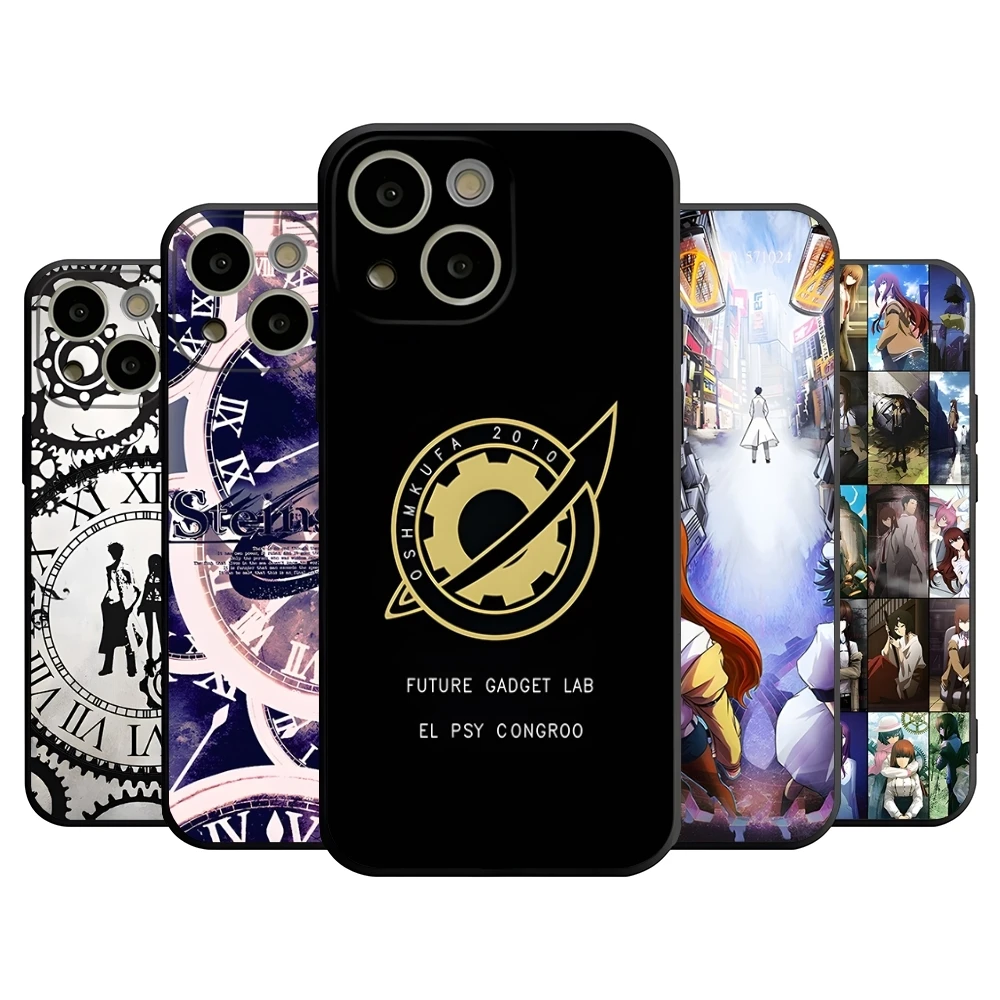 Steins Gate Phone Case For 14 Pro Max For Apple Iphone 16 15 Po Max 12 Mini 11 13 Pro Xr X Xs 8 7 Plus Back Cover