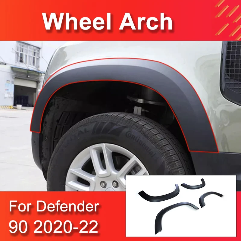 

Свод колеса для Land Rover Defender 110 2020-2023, глянцевые черные Брызговики для нового Defender 110, высококачественные Чехлы для бровей