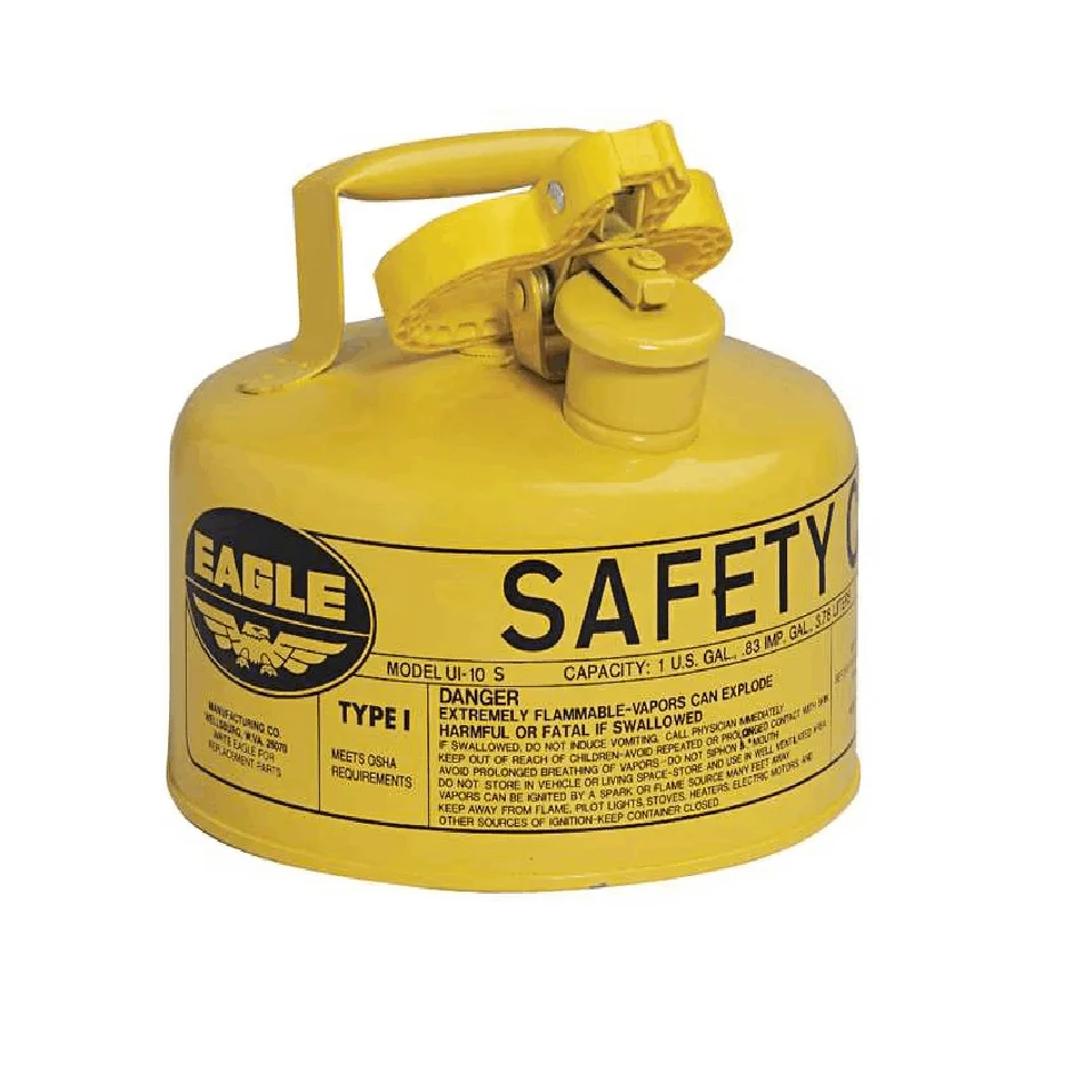 

Safety Can, Galvanized steel, 1 gal, Yellow, 9 in Dia., Diesel