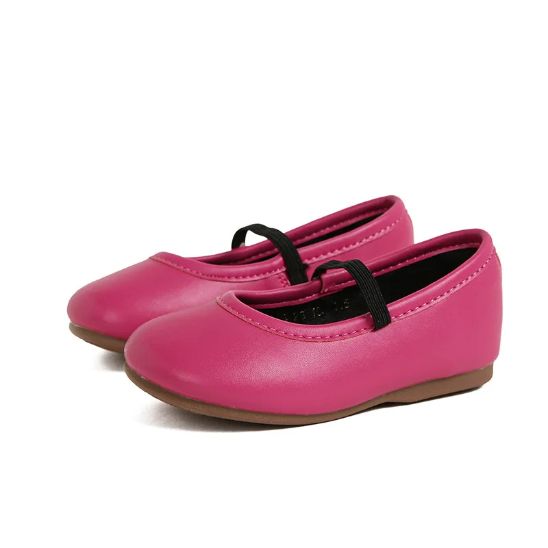 Chaussures de breven Cuir Solide pour Fille, Souliers de Princesse Astronomiques, de Ballet, de Style Coréen, Rose Rouge, à la Mode