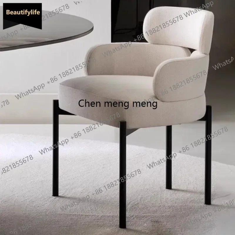 

C85 Modern Comfortable Ergonomic Dining Chairs Aesthetic Designe Accent Armchair Kitchen Leather Chaises Salle À Manger Furnitur