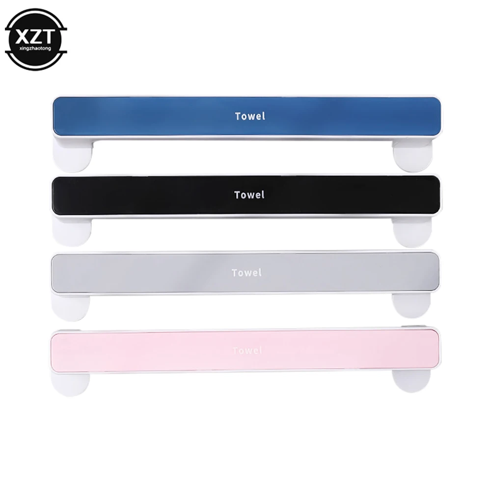 

Self Adhesive Towel Rack Bathroom Towel Rod Towel Bar Wall Mounted Towel Hanger Toilet Suction Cup Holder Kitchen Organizer Rack