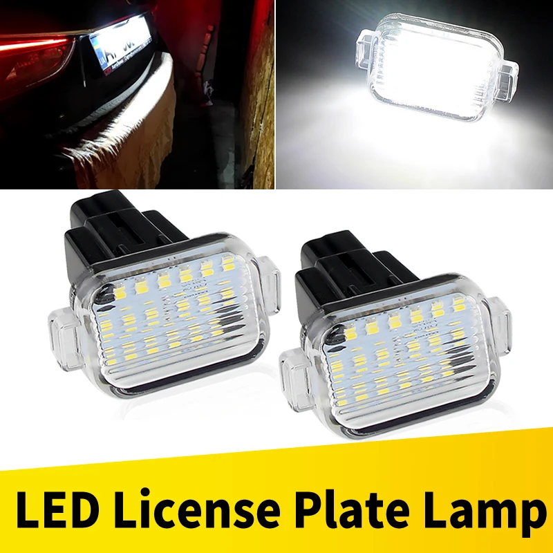 2PCS LED Anzahl Kennzeichen Licht Für Mazda A/T (Aka Mazda 6) 14-17 Mazda 3 Fließheck 14-18 Canbus Fehler Kostenloser Auto Zubehör