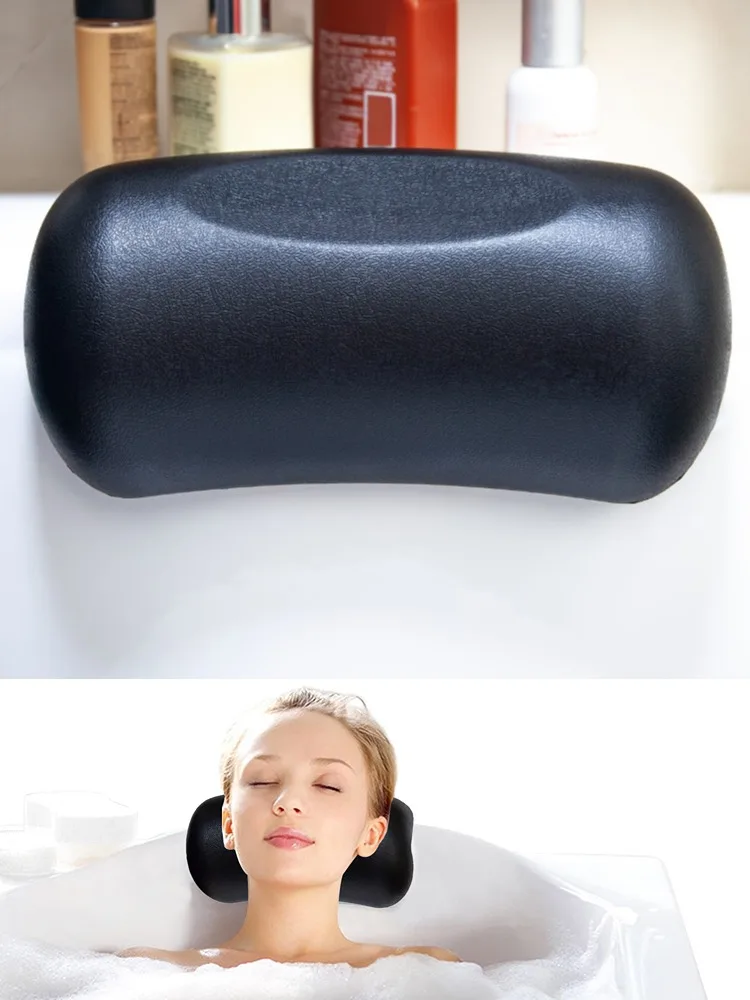 Luxury Bathtub Pillow - Soft Neck & Back Support - Non-Slip Suction Cups - Quick Dry - Spa Bath Accessories