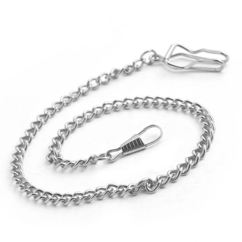 2Pcs Vintage Metal Pocket Watch Chains Durable Chain Clothing Chain for Wallet Jean Accessories Pocket Watch Chains for Men