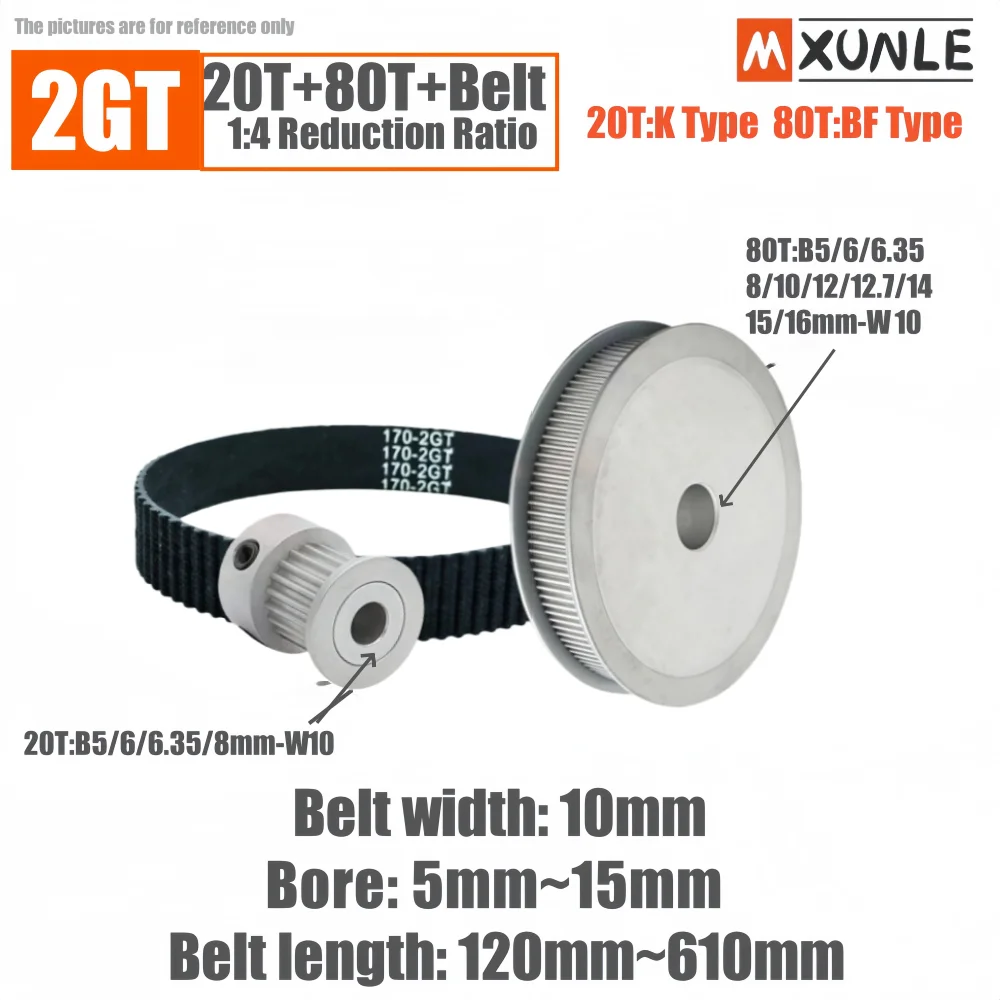 

Комплект ременных шкивов GT2 для 3D-принтера, 4-лунтовое синхронное колесо диаметром 5-12 мм, длина ремня 2 м, совместимое с большинством 3D-принтеров