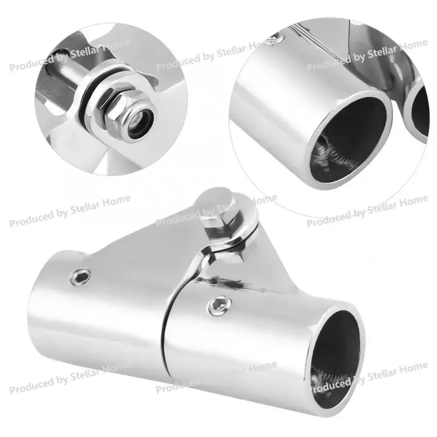 316 Stainless Steel Folding Swivel Pipe Connector – 22mm/25mm for Boat & Yacht (Durable, Corrosion-Resistant, Easy Rotate)