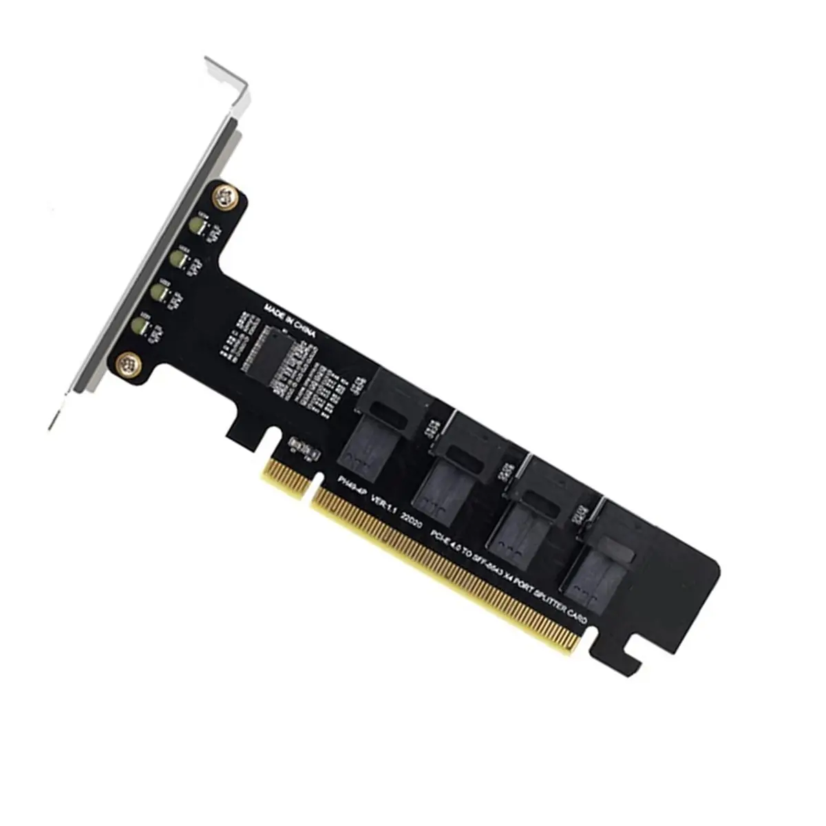 NEW FACTORY~PH49 PCIe 4.0 X16 to 4-Port U.2 Expansion Card Supports X4 X8 X16 Motherboard Slots with PCIe Bifurcation Split Func