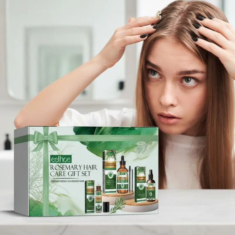 Rosemary Hair Care Gift Set Essential Oil Scalp Treatment Nourishing Thinning Hair Reduce Breakage Sebum Control Natural