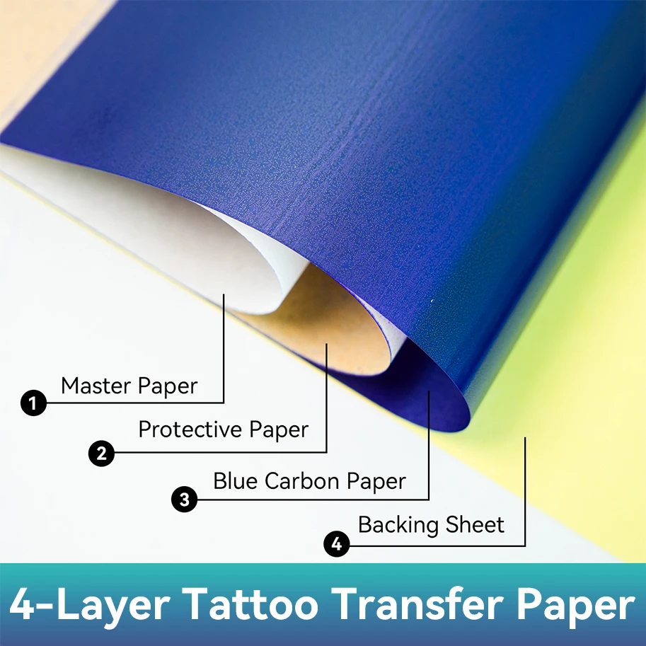 10-100PCS New DM Tattoo Transfer Paper A4 Size Tattoo Template Copy Paper Thermal Paper Tattoo Transfer Machine Accessories