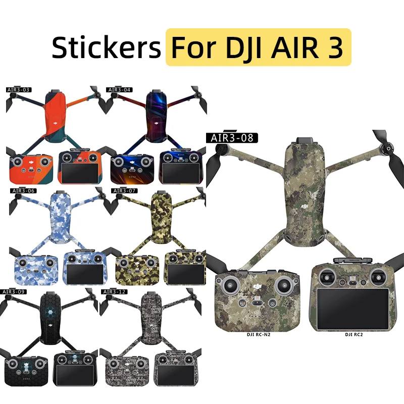 For DJI AIR 3 Drone RC 2/RC N2 Remote Controller Sticker Waterproof Anti-scratch Protective Film Decal Skin Refit Accessories