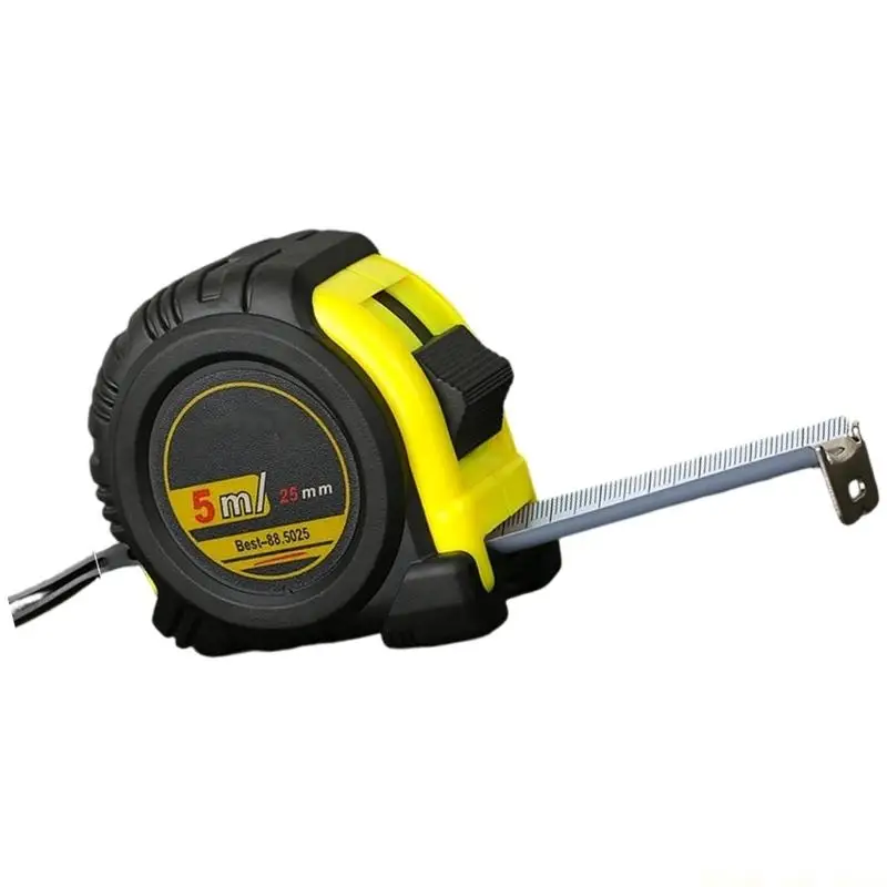 A2BE Light Weight Measuring Tape With Secure Locking System And Flexible Steel Blade Construction Retractable