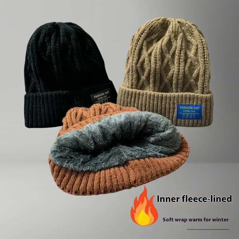 Knitted Unisex Hat Autumn and Winter Warm and Cold Proof Headwear Hat Protect Ears Versatile Hat