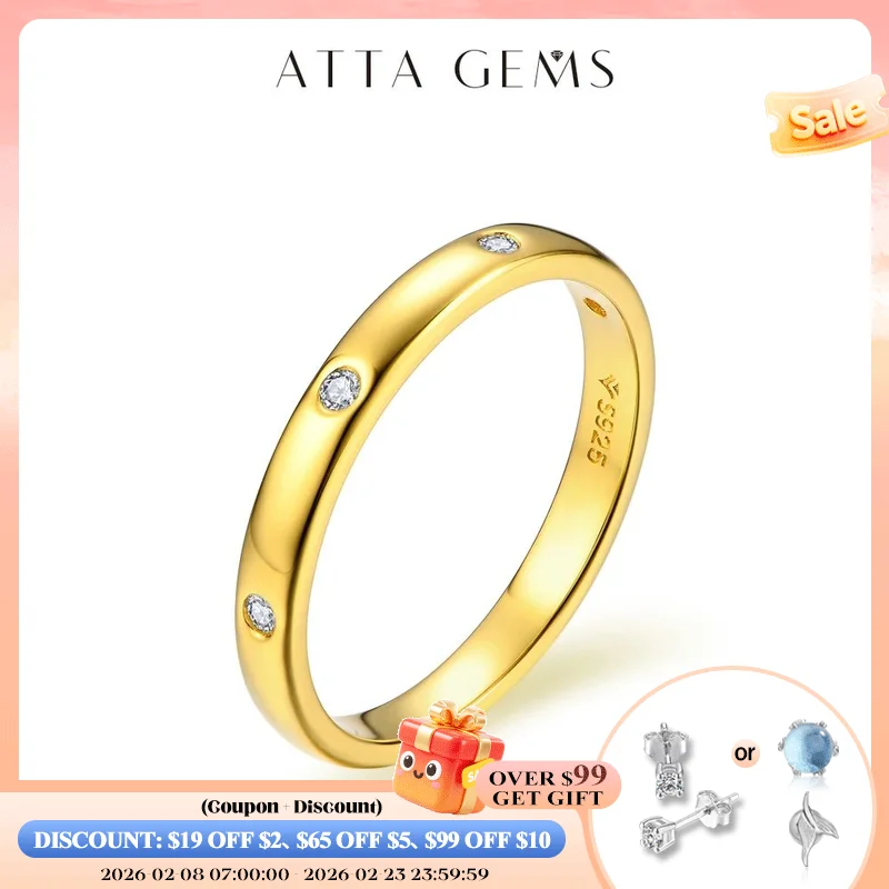 

ATTAGEMS Round Cut 1.5mm Moissanite Rings for Woman Man D Color Solid S925 Sterling SIlver Engagement Wedding Jewelry Party Gift
