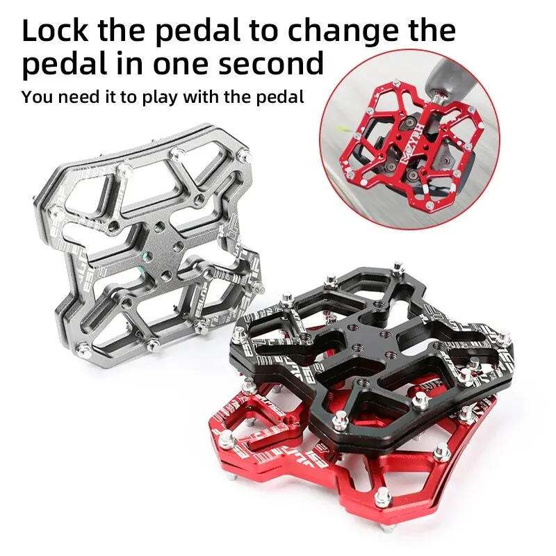 Durable Clipless Pedal Ultralight Anti-slip Classic Delicate Aluminum Bicycle Clipless Pedal Platform Adapters Bike Accessories