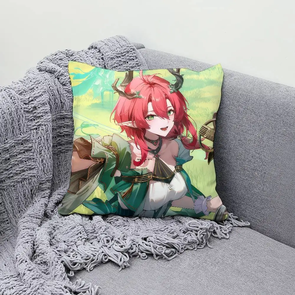 

Ciaccona Wuthering Waves 30x30cm 45x45cm Pillow Case Decor Protective Covers Comfortable Soft For Sofa Living Room Home Office