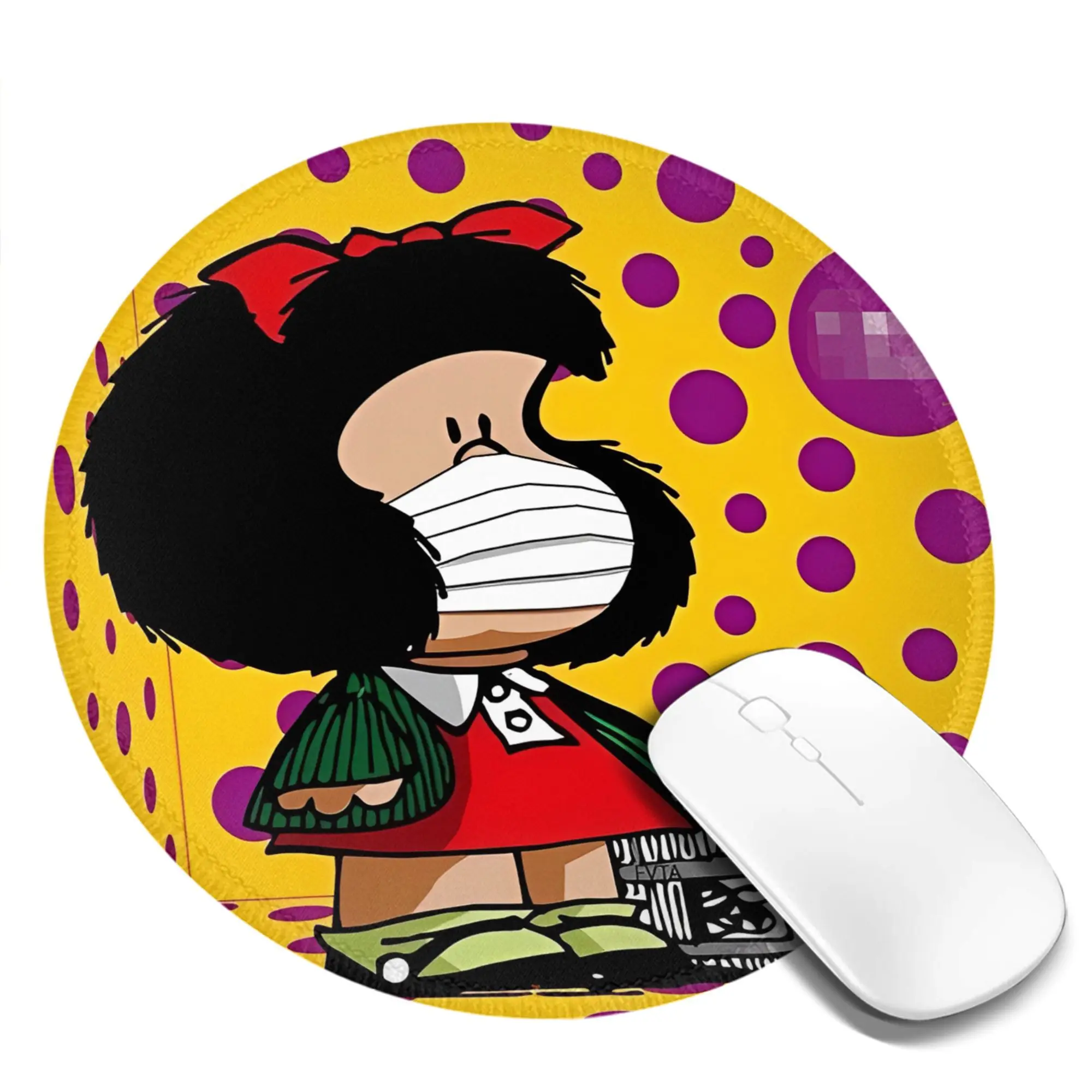 

Mafalda комикс мультфильм Kawaii коврик для мыши дизайн резиновый коврик для мыши для ПК портативный компьютер комфорт простые качественные коврики для мыши