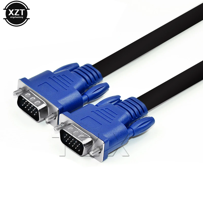 

Hot Sale 1.5M VGA Cable HD 9 pin male to male VGA SVGA Extension Cable Cord For PC Laptop Projector LCD Monitor