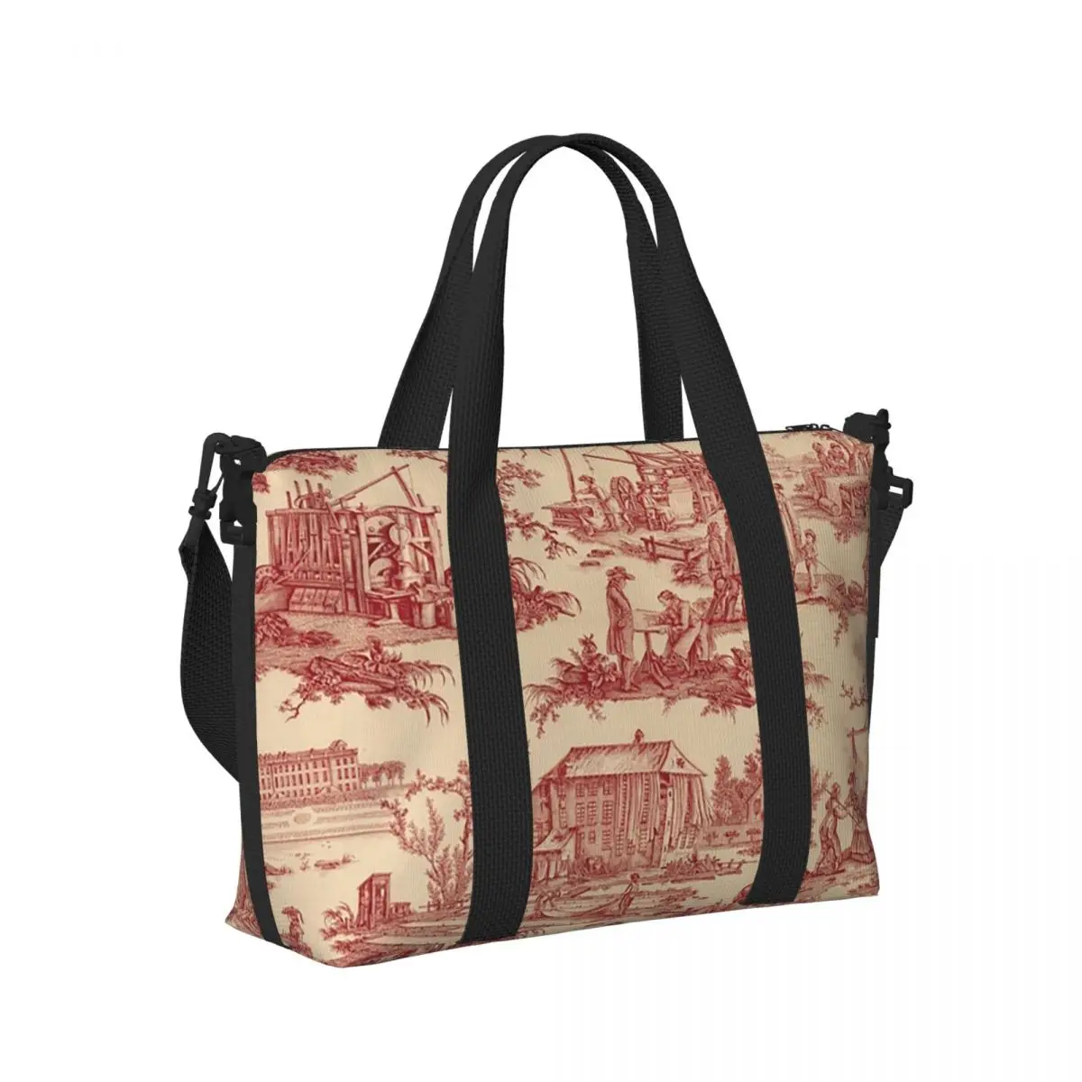 

Toile De Jouy Industry Пляжная дорожная сумка Большая вместительная сумка-тоут для спортзала Спортивная женская дорожная сумка для покупок