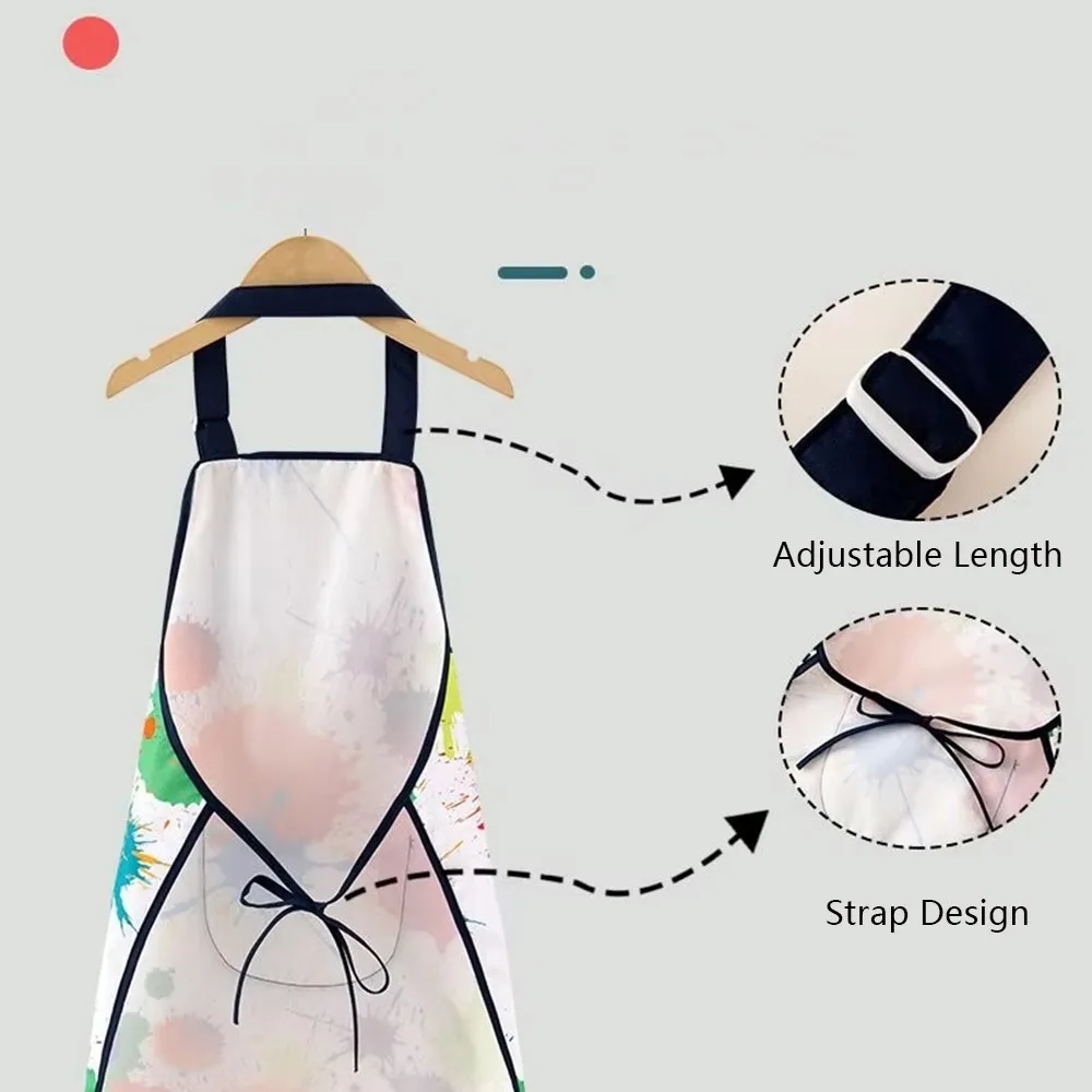 

New Polyester Children Painting Apron Easy Clean Drawing Dressing Art Bibs Waterproof Kitchen Apron