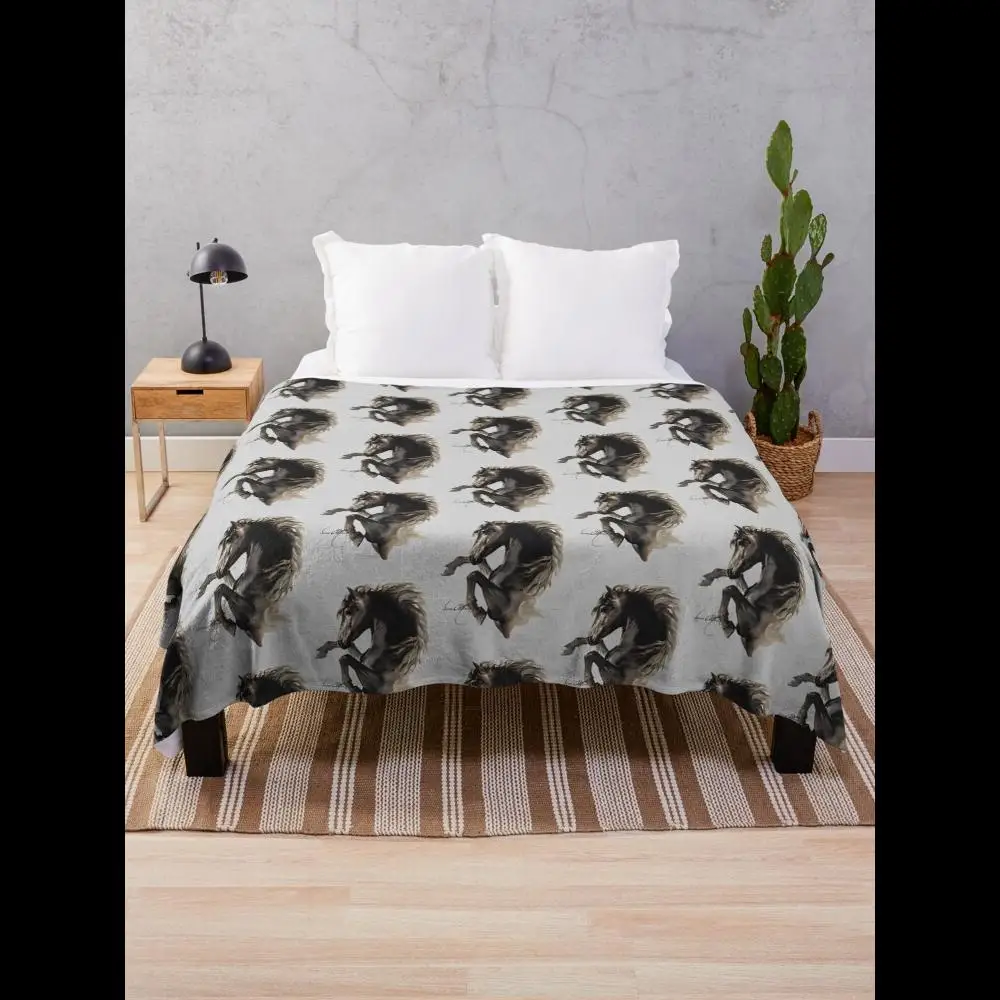 

Черное одеяло Fury CutOut, стильный домашний текстиль для уютного декора гостиной, мягкое и теплое одеяло из искусственного меха